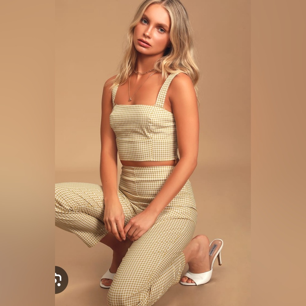 Lulu’s Gingham Cropped Set